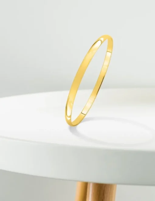 Bracelet demi-jonc plat 4 mm en or jaune 375 ‰ SO OR