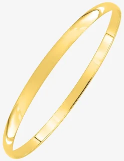 Bracelet demi-jonc plat 4 mm en or jaune 375 ‰ SO OR
