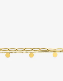 Bracelet deux rangs en acier doré SO OR