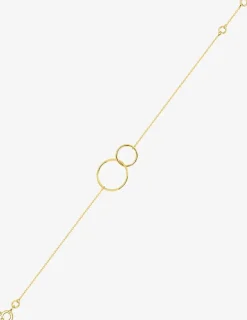Bracelet double cercle or jaune 375 ‰ SO OR