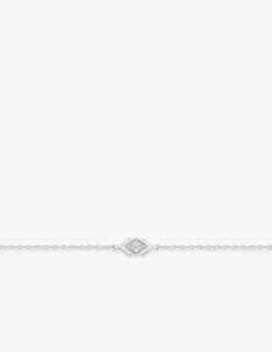 Bracelet double losange argent 925‰ rhodié et oxydes de zirconium SO OR