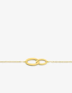 Bracelet double ovale or jaune 375‰ SO OR