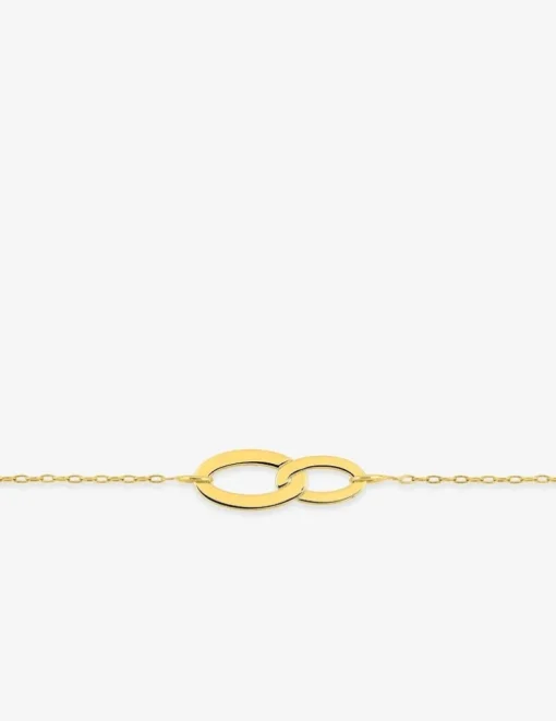 Bracelet double ovale or jaune 375‰ SO OR