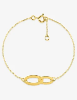 Bracelet double ovale or jaune 375‰ SO OR