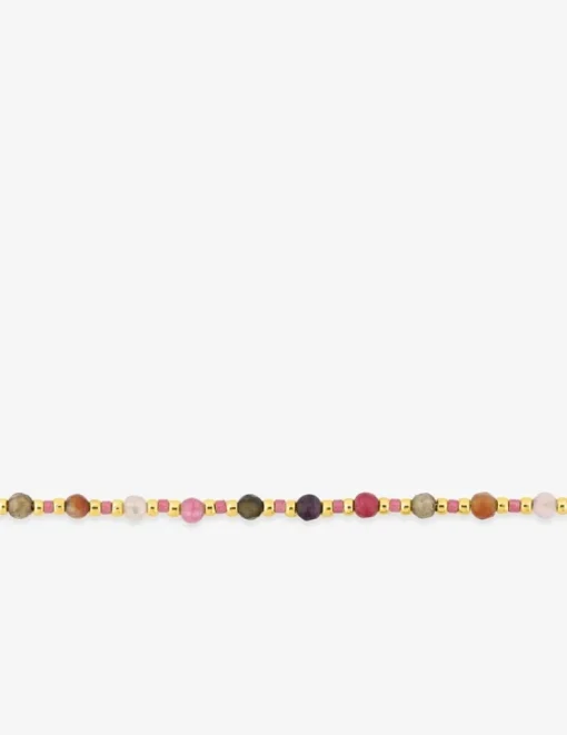 Bracelet en acier, cristaux synthétiques et boules de verre SO OR