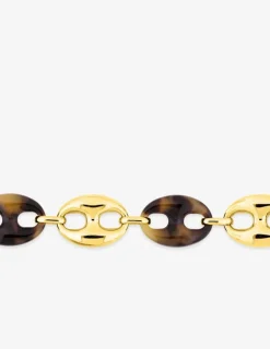 Bracelet en acier doré, acétate synthétique SO OR