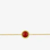 Bracelet en acier doré avec rubis synthétique 19 cm SO OR