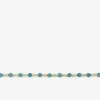 Bracelet en acier doré avec turquoises synthétique et boules de verre bleu SO OR