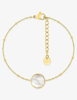 Bracelet en acier doré et nacré blanc SO OR