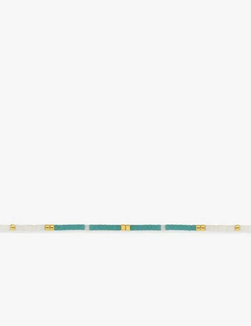 Bracelet en acier doré, turquoise et crital SO OR