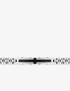 Bracelet en acier gris et noir SO OR