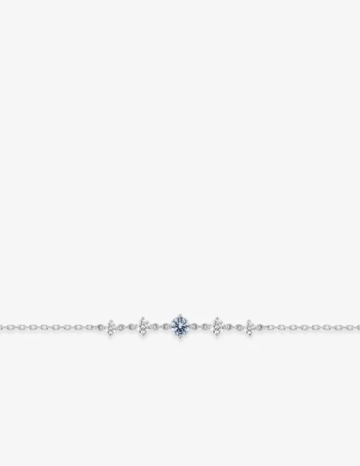 Bracelet en argent 925 ‰ rhodié, quatre oxydes bicolores SO OR