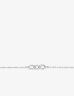 Bracelet en argent 925 ‰ rhodié avec oxydes de zirconium SO OR