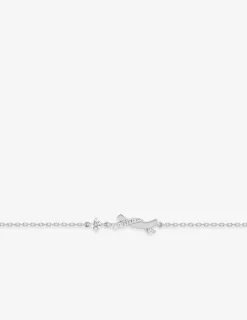 Bracelet en argent 925 ‰ rhodié, motif torsadé et oxydes de zirconium SO OR