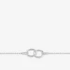 Bracelet en argent 925 ‰ rhodié avec anneaux entrelacés et oxydes de zirconium SO OR