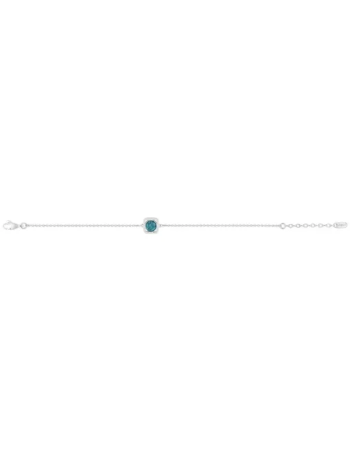 Bracelet en argent 925 ‰ rhodié avec turquoise SO OR