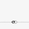 Bracelet en argent 925 ‰ rhodié, motifs entrelacés et oxydes de zirconium noir et blanc SO OR