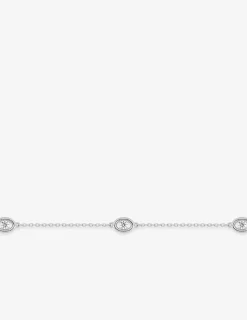 Bracelet en argent 925 ‰ rhodié, oxydes de zirconium blancs SO OR