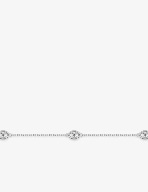 Bracelet en argent 925 ‰ rhodié, oxydes de zirconium blancs SO OR
