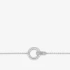 Bracelet en argent 925 ‰ rhodié, motifs circulaires et oxydes de zirconium SO OR