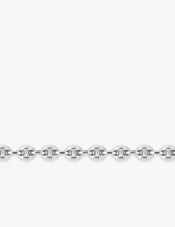 Bracelet en argent 925 ‰ rhodié, maille grain de café SO OR