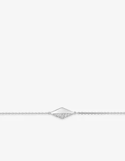 Bracelet en argent 925‰ rhodié et oxydes de zirconium blancs SO OR