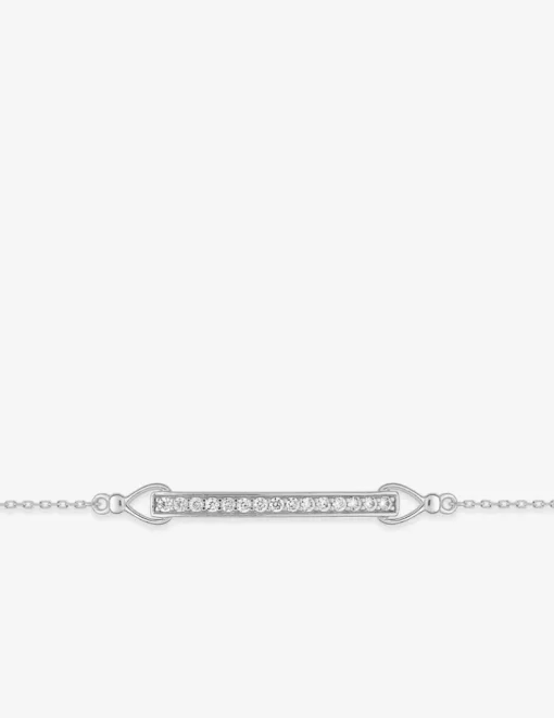 Bracelet en argent 925‰ rhodié et oxydes de zirconium SO OR