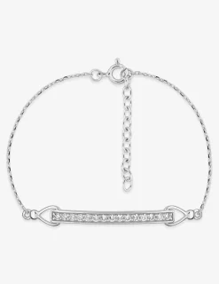Bracelet en argent 925‰ rhodié et oxydes de zirconium SO OR