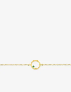 Bracelet en jaune 375 ‰ et émeraude SO OR