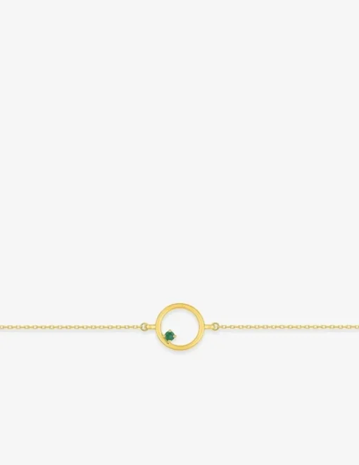 Bracelet en jaune 375 ‰ et émeraude SO OR