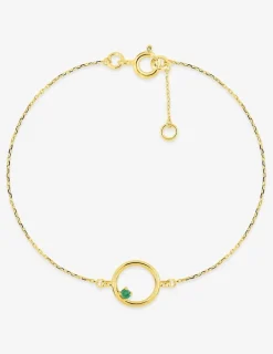Bracelet en jaune 375 ‰ et émeraude SO OR