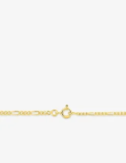 Bracelet en or 375 ‰ et maille figaro plate SO OR