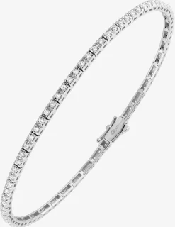 Bracelet en or blanc 375 ‰, diamants synthétiques 0,82 ct SO OR