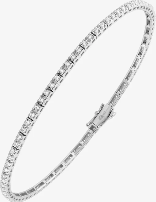 Bracelet en or blanc 375 ‰, diamants synthétiques 0,82 ct SO OR