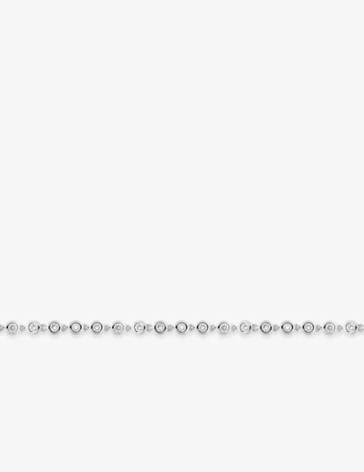 Bracelet en or blanc 375 ‰, diamants synthétiques 1,05 ct SO OR