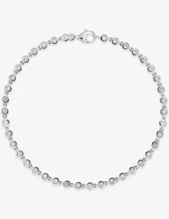 Bracelet en or blanc 375 ‰, diamants synthétiques 1,05 ct SO OR