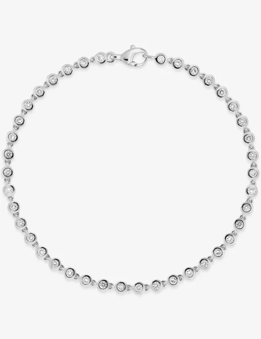 Bracelet en or blanc 375 ‰, diamants synthétiques 1,05 ct SO OR