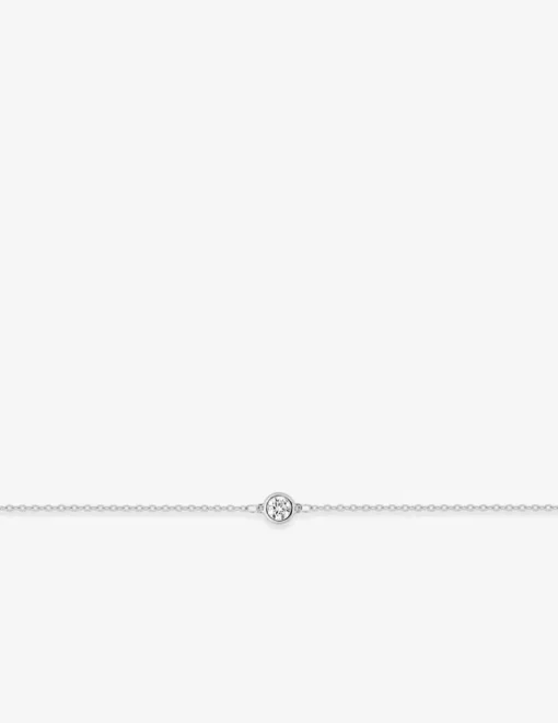 Bracelet en or blanc 375‰ avec diamant synthétique 0,12 ct F-VS SO OR