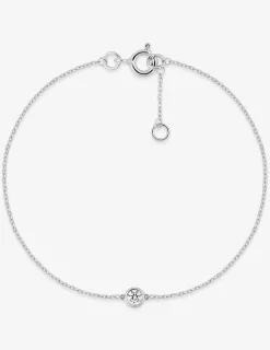 Bracelet en or blanc 375‰ avec diamant synthétique 0,12 ct F-VS SO OR