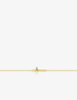 Bracelet en or jaune 375 ‰, croix religieuse SO OR