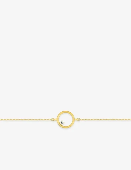 Bracelet en or jaune 375 ‰ et oxyde de zirconium SO OR