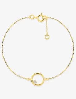 Bracelet en or jaune 375 ‰ et oxyde de zirconium SO OR