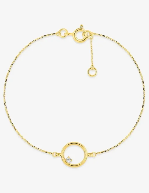 Bracelet en or jaune 375 ‰ et oxyde de zirconium SO OR