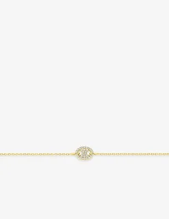 Bracelet en or jaune 375 ‰, motif grain de café et oxydes de zirconium SO OR