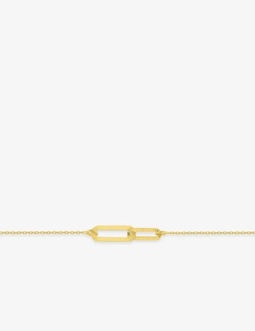 Bracelet en or jaune 375 ‰, ovales entrelacés SO OR