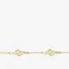 Bracelet en or jaune 375 ‰, oxydes de zirconium et rhodium SO OR