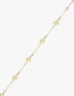 Bracelet en or jaune 375 ‰, oxydes de zirconium et rhodium SO OR
