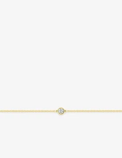 Bracelet en or jaune 375‰ avec diamant synthétique 0,12 ct F-VS SO OR