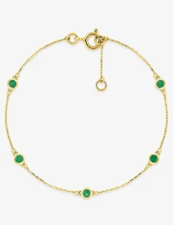 Bracelet en or jaune 375‰ et émeraudes SO OR