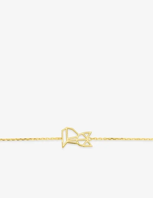 Bracelet en plaqué or, motif chat SO OR